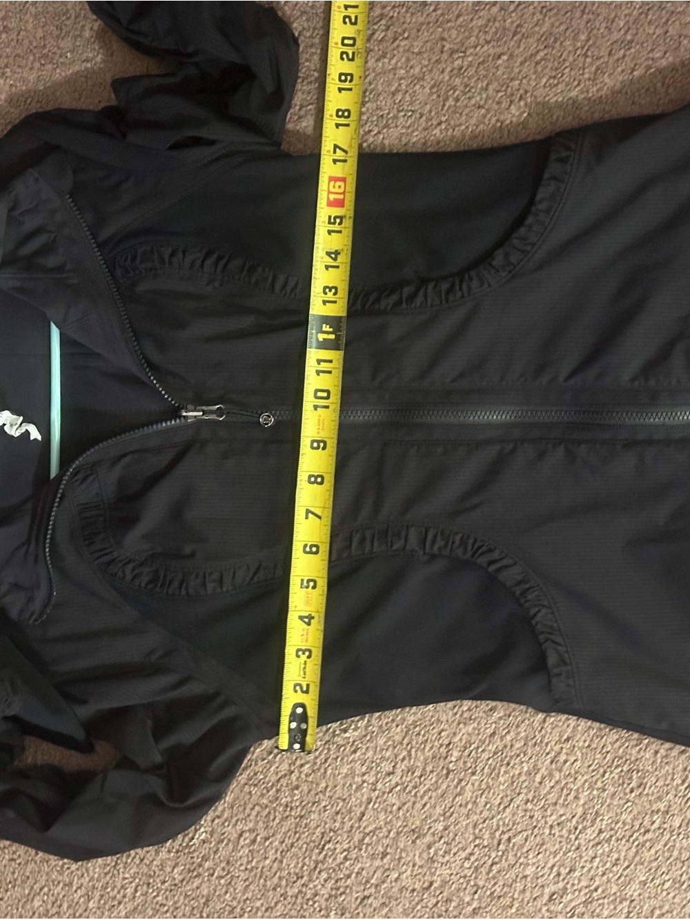 Lululemon Enlite Jacket Black Ruched Sleeve Full Zip Hoodie - Picture 4 of 5